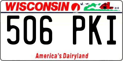 WI license plate 506PKI