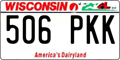 WI license plate 506PKK