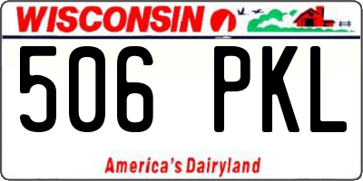 WI license plate 506PKL