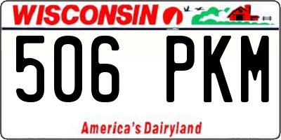 WI license plate 506PKM