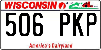 WI license plate 506PKP
