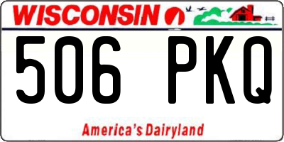 WI license plate 506PKQ