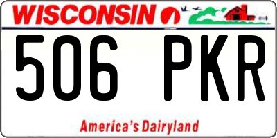 WI license plate 506PKR