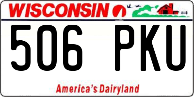 WI license plate 506PKU