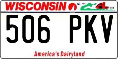 WI license plate 506PKV
