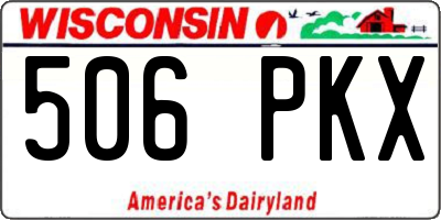 WI license plate 506PKX