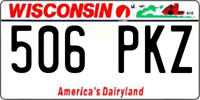 WI license plate 506PKZ