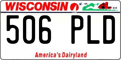 WI license plate 506PLD