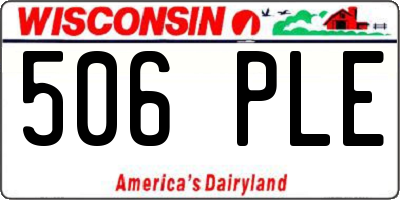 WI license plate 506PLE