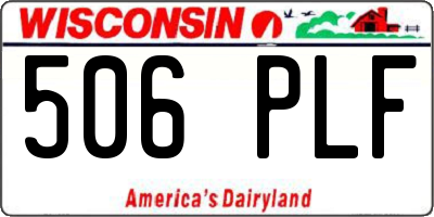 WI license plate 506PLF