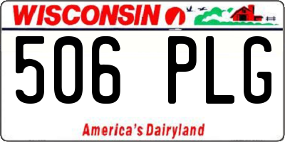 WI license plate 506PLG