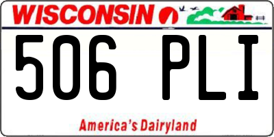 WI license plate 506PLI