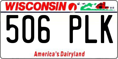 WI license plate 506PLK