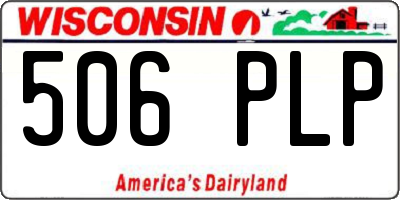 WI license plate 506PLP