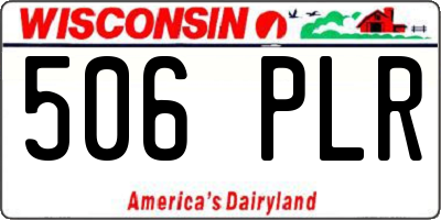 WI license plate 506PLR