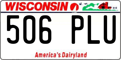 WI license plate 506PLU
