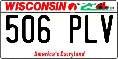 WI license plate 506PLV