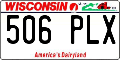 WI license plate 506PLX