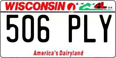 WI license plate 506PLY