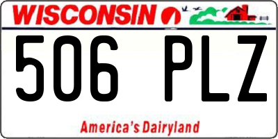 WI license plate 506PLZ