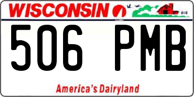 WI license plate 506PMB