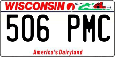 WI license plate 506PMC