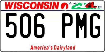WI license plate 506PMG