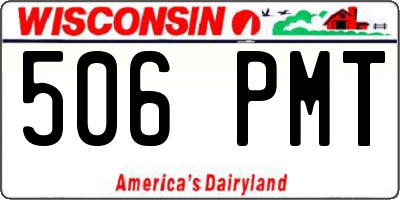 WI license plate 506PMT
