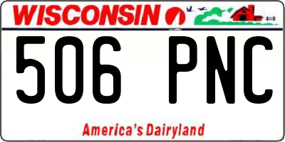 WI license plate 506PNC
