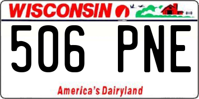 WI license plate 506PNE