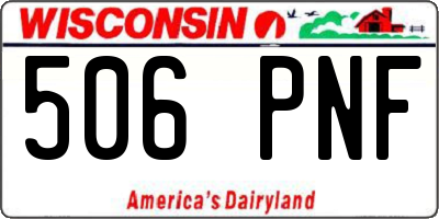WI license plate 506PNF