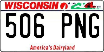 WI license plate 506PNG