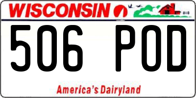 WI license plate 506POD