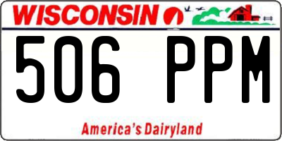WI license plate 506PPM