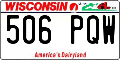 WI license plate 506PQW