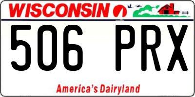 WI license plate 506PRX