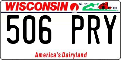 WI license plate 506PRY