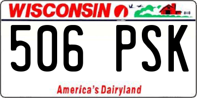 WI license plate 506PSK