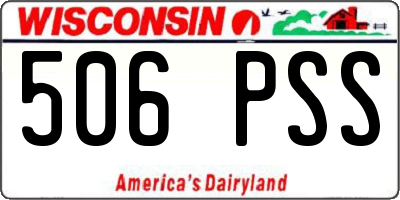 WI license plate 506PSS