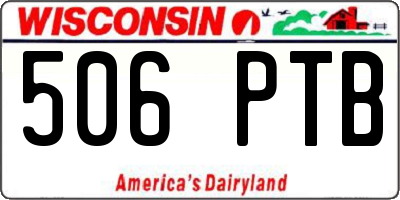 WI license plate 506PTB