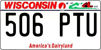 WI license plate 506PTU