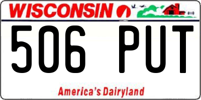 WI license plate 506PUT