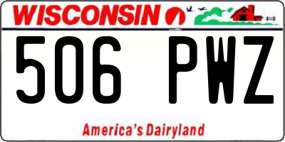WI license plate 506PWZ