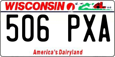 WI license plate 506PXA