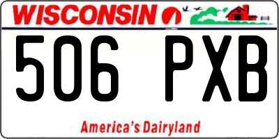 WI license plate 506PXB