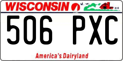 WI license plate 506PXC