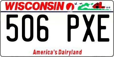 WI license plate 506PXE
