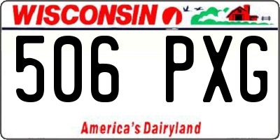 WI license plate 506PXG