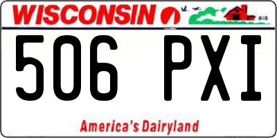 WI license plate 506PXI