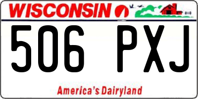 WI license plate 506PXJ